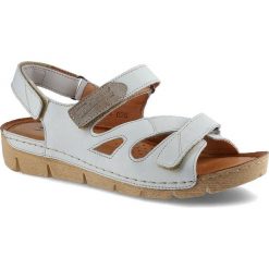 Beżowe Sandały Pollonus Damskie Skórzane Obuwie. Brązowe sandały Pollonus, z aplikacjami, ze skóry, eleganckie, bez obcasa, na platformie, bez zapięcia. Za 229.00 zł.