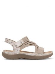 Rieker Sandały 64888-60 Beżowy. Brązowe sandały Rieker, bez wzorów, ze skóry, bez obcasa, na płaskiej podeszwie, bez zapięcia. Za 229.99 zł.
