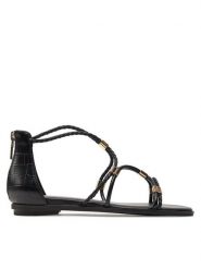 Aldo Sandały Oceriwenflex 13388400 Czarny. Czarne sandały Aldo, bez wzorów, ze skóry, bez obcasa, na płaskiej podeszwie, bez zapięcia. Za 299.99 zł.
