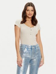 Guess T-Shirt W4RP47 K1814 Szary Regular Fit. Szare t-shirty Guess, xxl, z aplikacjami, z bawełny, bez kołnierzyka, bez ramiączek. Za 169.99 zł.