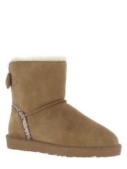 Gooce Skórzane botki zimowe "Mercy" w kolorze jasnobrązowym rozmiar: 38. Brązowe botki Gooce, bez wzorów, ze skóry, bez obcasa, bez zapięcia. Za 195.99 zł.