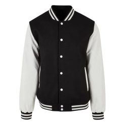 Kurtka Unisex Old School College Varsity Dla Dorosłych. Białe kurtki BUILD YOUR BRAND, xl, bez wzorów, bez kaptura. Za 372.99 zł.