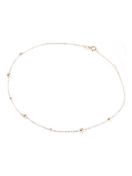 Diamant Exquis Złota bransoletka z elementem ozdobnym na kostkę rozmiar: onesize. Żółte bransoletki Diamant Exquis, złote. Za 429.44 zł.