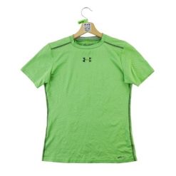 Second life - Koszulka damska z krótkim rękawem Under Armour - Stan bardzo dobry. Zielone t-shirty sportowe Under Armour, l, bez wzorów, z materiału, bez ramiączek, na fitness i siłownię. Za 42.56 zł.