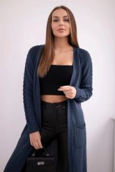 Sweter z kieszeniami jeansowy. Swetry KESI, l, bez wzorów, z jeansu, eleganckie, plus size, bez ramiączek. Za 178.78 zł.