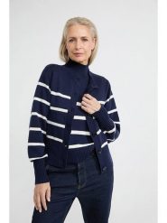 Josephine & Co Kardigan w kolorze granatowo-białym rozmiar: S. Białe swetry Josephine & Co, s, bez wzorów, z kaszmiru, bez ramiączek. Za 174.43 zł.