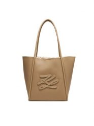 KARL LAGERFELD Torebka B2W30051 Beżowy. Brązowe shopper bag KARL LAGERFELD, bez wzorów, ze skóry, bez dodatków. Za 1,399.00 zł.