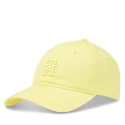 Czapka z daszkiem Tommy Hilfiger. Żółte czapki z daszkiem Tommy Hilfiger, bez wzorów. Za 109.99 zł.