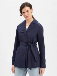 S.Oliver trencz Kobiety niebieski, 40. Niebieskie płaszcze S.Oliver, s, bez wzorów, eleganckie, bez kaptura. Za 429.95 zł.
