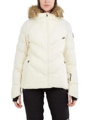 Damska kurtka narciarska Fundango Elyra Fur Padded. Białe kurtki narciarskie FUNDANGO, na zimę, l, z aplikacjami, z materiału, bez kaptura, narciarskie. Za 499.00 zł.