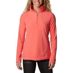 Bluza turystyczna damska Columbia Glacial IV 1/2 Zip. Czerwone bluzy bez kaptura Columbia, bez wzorów, z polaru, bez kaptura. Za 128.70 zł.