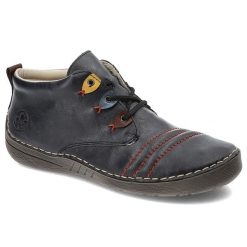 Niebieskie Botki Rieker Ocieplane Obuwie Damskie. Niebieskie botki Rieker, bez wzorów, ze skóry ekologicznej, eleganckie, bez obcasa, bez zapięcia. Za 269.00 zł.