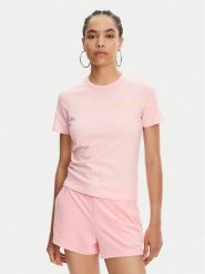 Juicy Couture T-Shirt La Beach JCWCT125319 Różowy Regular Fit. Czerwone t-shirty Juicy Couture, s, bez wzorów, z bawełny, bez kołnierzyka, bez ramiączek. Za 129.99 zł.