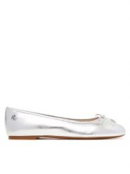 LAUREN RALPH LAUREN Baleriny Jayna 802978836001 Srebrny. Szare baleriny Lauren Ralph Lauren, bez wzorów, ze skóry, bez obcasa, bez zapięcia. Za 319.99 zł.
