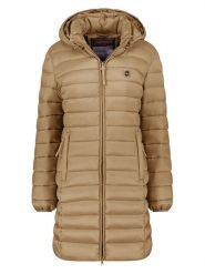 ANAPURNA Płaszcz pikowany "Akitalana" w kolorze szarobrązowym rozmiar: L. Brązowe płaszcze ANAPURNA, l, bez wzorów, bez kaptura. Za 165.99 zł.