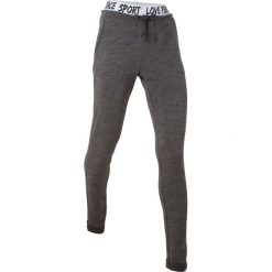 Lekkie spodnie sportowe, długie bonprix szary melanż. Spodnie dresowe marki bonprix. Za 109.99 zł.