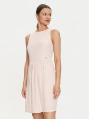 Armani Exchange Sukienka koktajlowa 6DYA06 YN5TZ 14BQ Écru Regular Fit. Sukienki Armani Exchange, bez wzorów, z wiskozy, wizytowe, bez kołnierzyka, bez ramiączek. Za 459.99 zł.