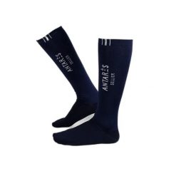 Skarpety jeździeckie Antarès Chaussettes Antares. Niebieskie skarpetki ANTARES, bez wzorów, z bawełny. Za 99.50 zł.