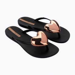 Japonki damskie Ipanema Maxi Fashion. Czarne japonki Ipanema, bez wzorów, z materiału, eleganckie. Za 94.99 zł.