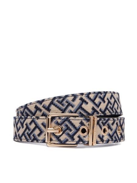 Tommy Hilfiger Pasek Th Square 2.5 Jacquard AW0AW18894 Beżowy. Brązowe paski Tommy Hilfiger, bez wzorów, z materiału. Za 249.99 zł.