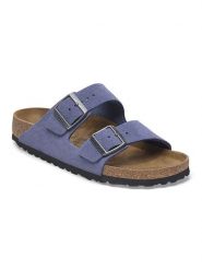 Birkenstock Skórzane klapki "Arizona" w kolorze niebieskim rozmiar: 40. Niebieskie klapki Birkenstock, bez wzorów, ze skóry, klasyczne, z otwartym noskiem, bez obcasa, bez zapięcia. Za 305.29 zł.