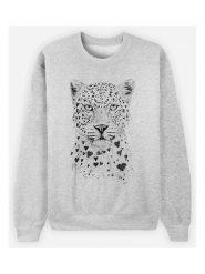 WOOOP Bluza "Lovely Leopard" w kolorze szarym rozmiar: M. Szare bluzy Wooop, m, bez wzorów, z bawełny, bez kaptura. Za 107.45 zł.