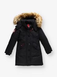CANADA weather gear Parka w kolorze czarnym rozmiar: 140-152. Czarne płaszcze CANADA weather gear, bez wzorów, bez kaptura. Za 173.99 zł.