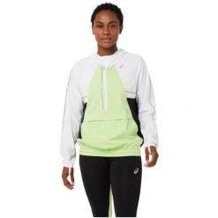 Kurtka treningowa damska Asics Liteshow. Białe kurtki do biegania ASICS, xs, bez wzorów, z materiału, bez kaptura, do biegania. Za 249.99 zł.