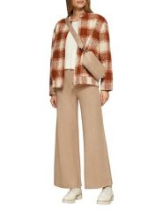 S.Oliver Spodnie - Comfort fit - w kolorze beżowym rozmiar: 42. Brązowe spodnie materiałowe S.Oliver, bez wzorów, z materiału, z podwyższonym stanem. Za 130.99 zł.