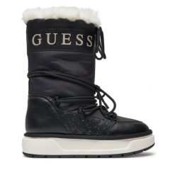 Śniegowce Guess. Czarne śniegowce Guess, z aplikacjami, bez zapięcia. Za 879.99 zł.