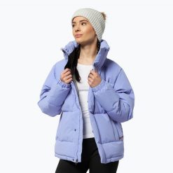 Kurtka puchowa damska ROXY Winter Rebel. Fioletowe kurtki Roxy, xl, bez wzorów, z poliesteru, casualowe, bez kaptura. W wyprzedaży za 403.49 zł.