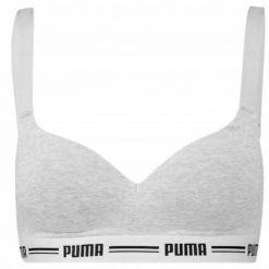 Biustonosz Sportowy Z Wyściełanymi Ramiączkami Dla Kobiet. Szare biustonosze sportowe Puma, bez wzorów. Za 143.99 zł.
