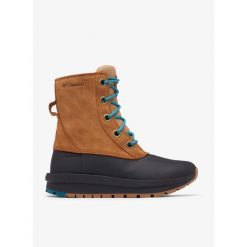 Buty zimowe damskie Columbia Moritza Shield Omni-Heat. Brązowe buty trekkingowe Columbia, na zimę, bez zapięcia. Za 377.99 zł.