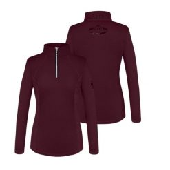 Bluzka techniczna do jazdy konnej JD ATTACK Cecile z długim rękawem. Brązowe bluzki JD ATTACK, l, bez wzorów, bez kołnierzyka, bez ramiączek. Za 199.00 zł.