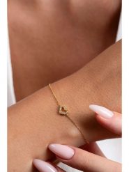 Lodie Silver Srebrna bransoletka z elementem ozdobnym rozmiar: onesize. Szare bransoletki Lodie Silver, z cyrkonią, srebrne. Za 43.99 zł.