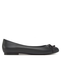 Baleriny Melissa. Czarne baleriny Melissa, bez wzorów, bez obcasa, bez zapięcia. Za 249.99 zł.