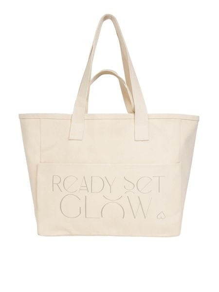 Torba Bawełniana - Ready Set Glow. Szare torby na laptopa BESHAPED, bez wzorów, z bawełny, z nadrukiem. Za 199.00 zł.
