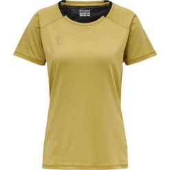 Koszulka damska Hummel hmlCIMA. Żółte t-shirty sportowe Hummel, l, bez wzorów, bez ramiączek, na fitness i siłownię. Za 174.50 zł.