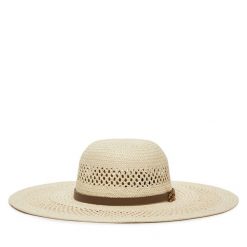 Kapelusz KARL LAGERFELD. Brązowe kapelusze KARL LAGERFELD, bez wzorów. Za 399.99 zł.