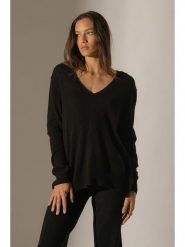 Perfect Cashmere Kaszmirowy sweter "Lova" w kolorze czarnym rozmiar: XL. Czarne swetry Perfect Cashmere, xl, bez wzorów, z kaszmiru, bez ramiączek. Za 406.57 zł.