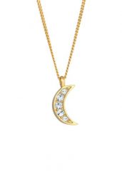 Elli Damski wisior półksiężycowy Astro Look Trend z kryształami w srebrze 925 funtów sterling silver Naszyjniki 1 ct. Szare naszyjniki Elli, z materiału, z kryształem, srebrne. Za 248.99 zł.
