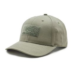 Czapka z daszkiem Alpha Industries. Zielone czapki z daszkiem Alpha Industries, bez wzorów. Za 119.99 zł.