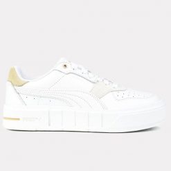 Buty damskie trampki sportowe Puma CALI COURT MATCH. Białe trampki Puma, bez wzorów, z gumy, eleganckie, bez zapięcia. Za 209.00 zł.