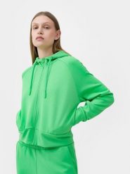 4F Bluza w kolorze zielonym rozmiar: S. Zielone bluzy 4f, s, bez wzorów, bez kaptura. Za 129.99 zł.