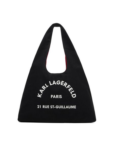 KARL LAGERFELD Torebka B1W50015 Czarny. Czarne shopper bag KARL LAGERFELD, bez wzorów, z materiału, bez dodatków. Za 389.99 zł.
