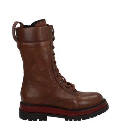 BRĄZOWE BOTKI BRISTOL04 BUF CU. Brązowe botki Venezia, bez wzorów, ze skóry, bez obcasa, bez zapięcia. Za 489.00 zł.