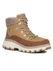 Kimberfeel Botki zimowe "Celina" w kolorze jasnobrązowym rozmiar: 40. Brązowe botki Kimberfeel, bez wzorów, z materiału, bez obcasa, bez zapięcia. Za 270.39 zł.