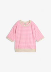 Luźna bluza z mieszanki bawełny. Czerwone bluzy bonprix, bez wzorów, z bawełny, bez ramiączek, bez kaptura. Za 99.99 zł.