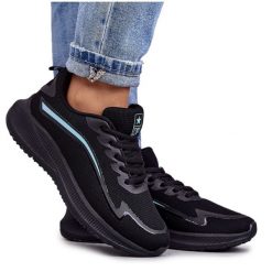 Damskie Modne Buty Sportowe Sneakersy Czarne Ida. Czarne buty treningowe bez wzorów, z tkaniny, bez zapięcia. Za 240.34 zł.