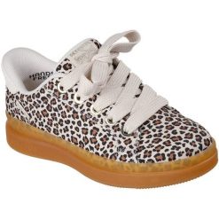 Buty sportowe damskie Skechers Courtside. Brązowe buty treningowe Skechers, bez wzorów, bez zapięcia, na fitness i siłownię. Za 490.00 zł.